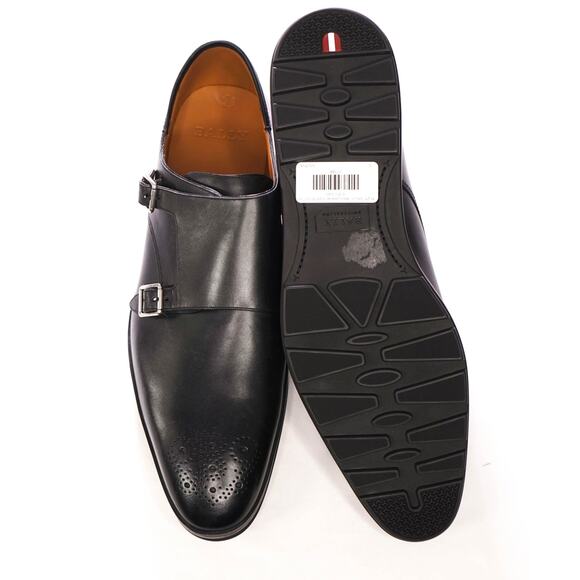 $1,295 BALLY - Black Leather Monk Straps - US 13 3E (12UK) main image 4